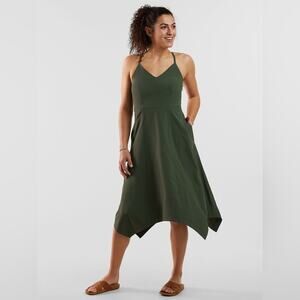 Krimson Klover Jetset Midi Handkerchief Hem Dress Green Size Large